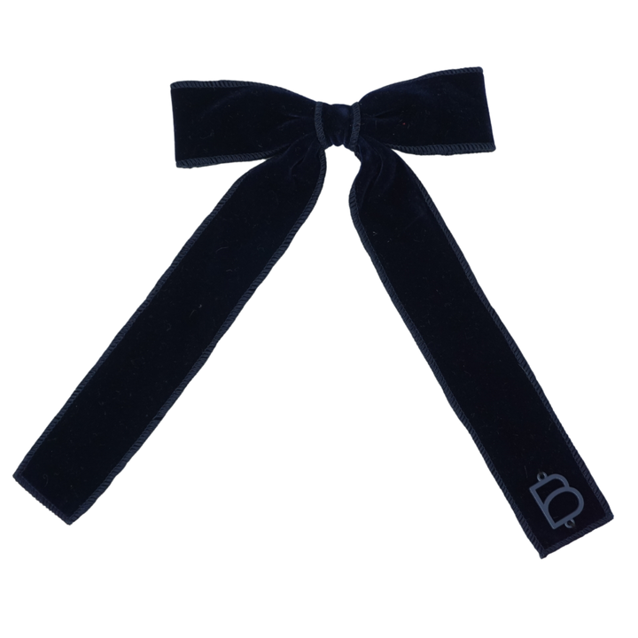 clip bow plain rich velvet