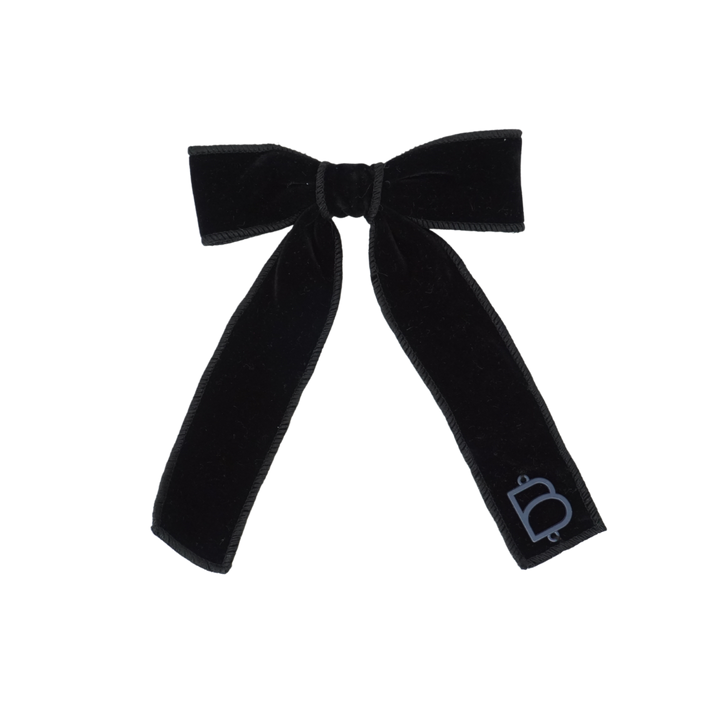 clip bow plain rich velvet