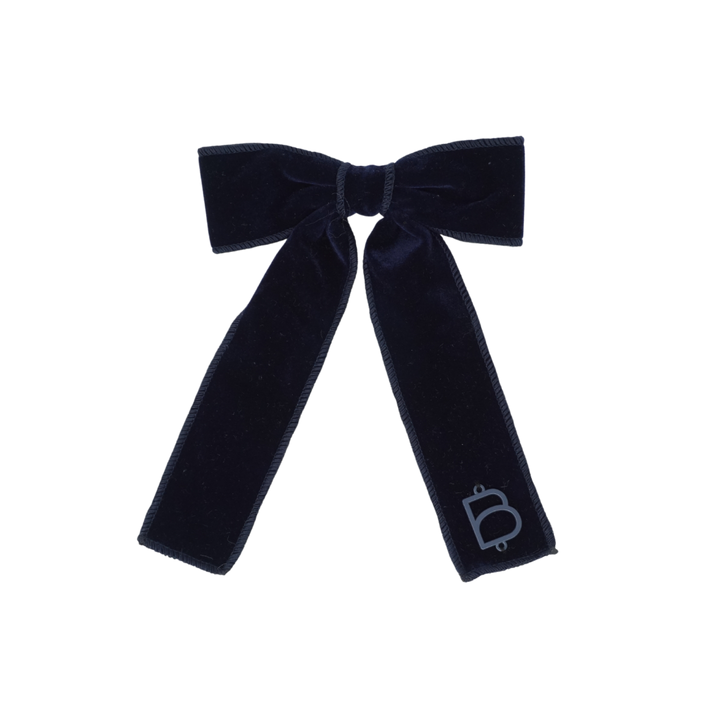 clip bow plain rich velvet