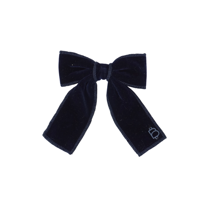 clip bow plain rich velvet