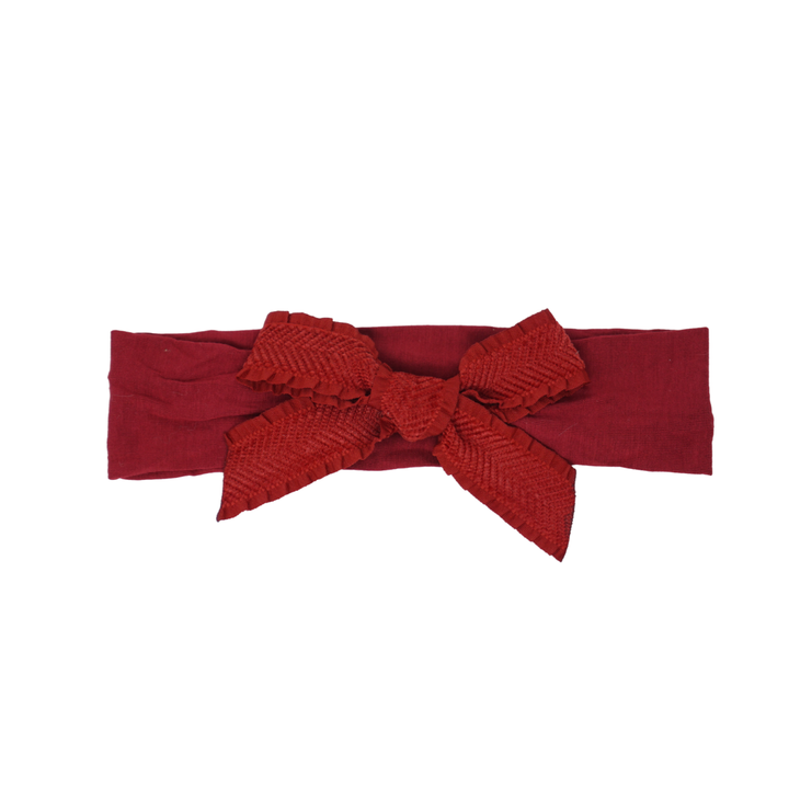 baby band modal ruffle velvetty herringbone