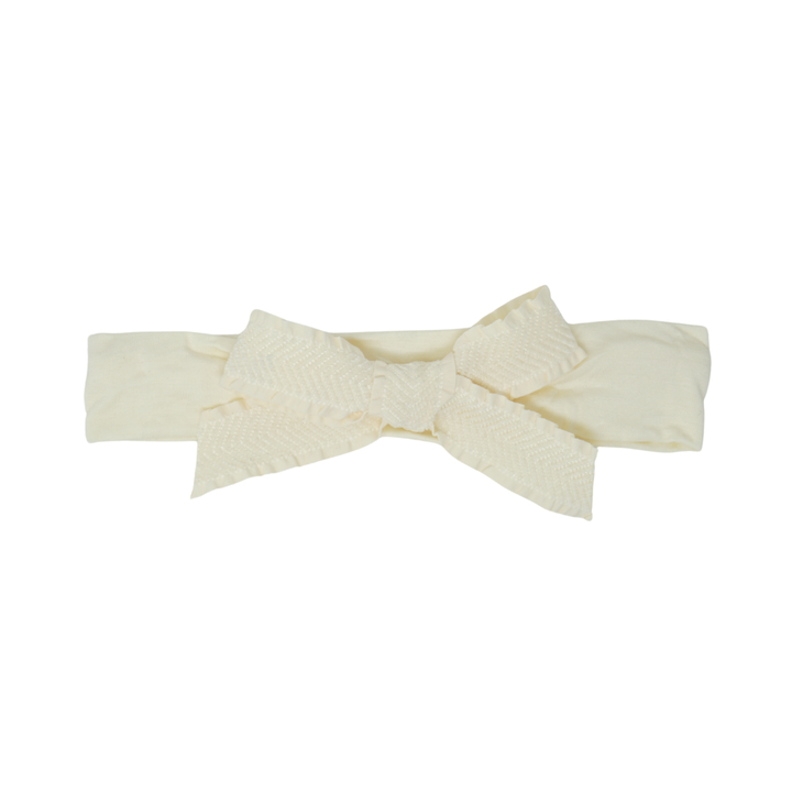 baby band modal ruffle velvetty herringbone