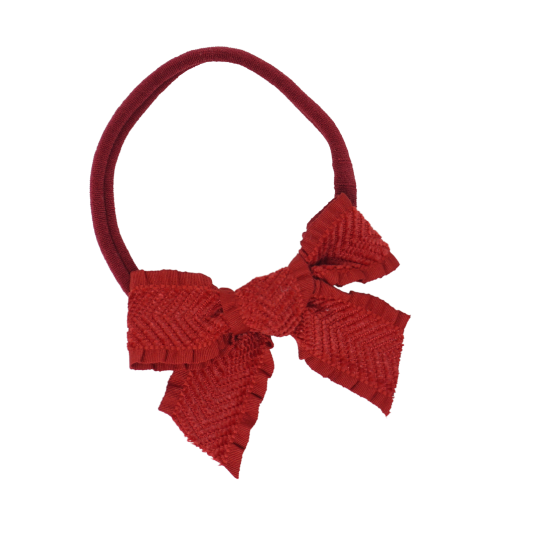 baby band nylon ruffle velvetty herringbone
