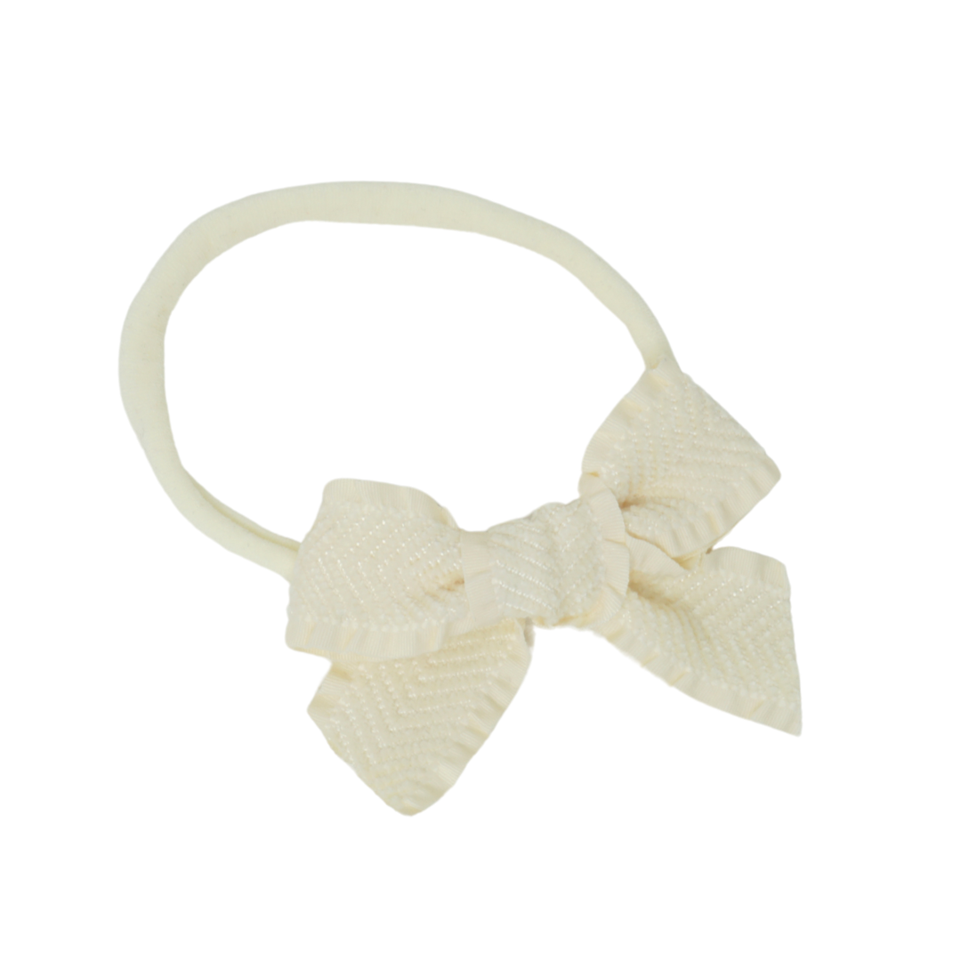 baby band nylon ruffle velvetty herringbone