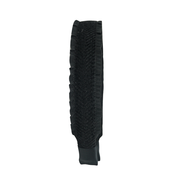 headband flat ruffle velvetty herringbone