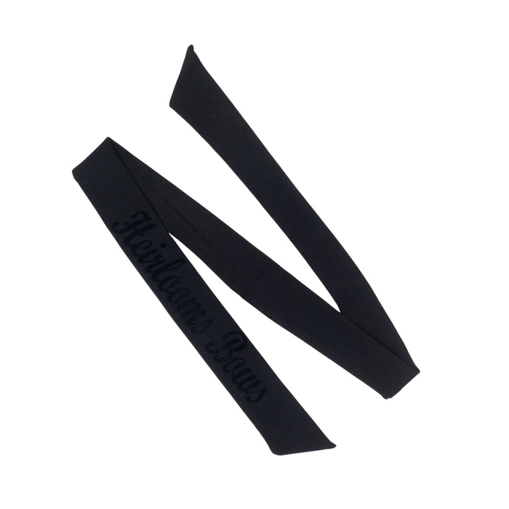 hair tie flocked logo