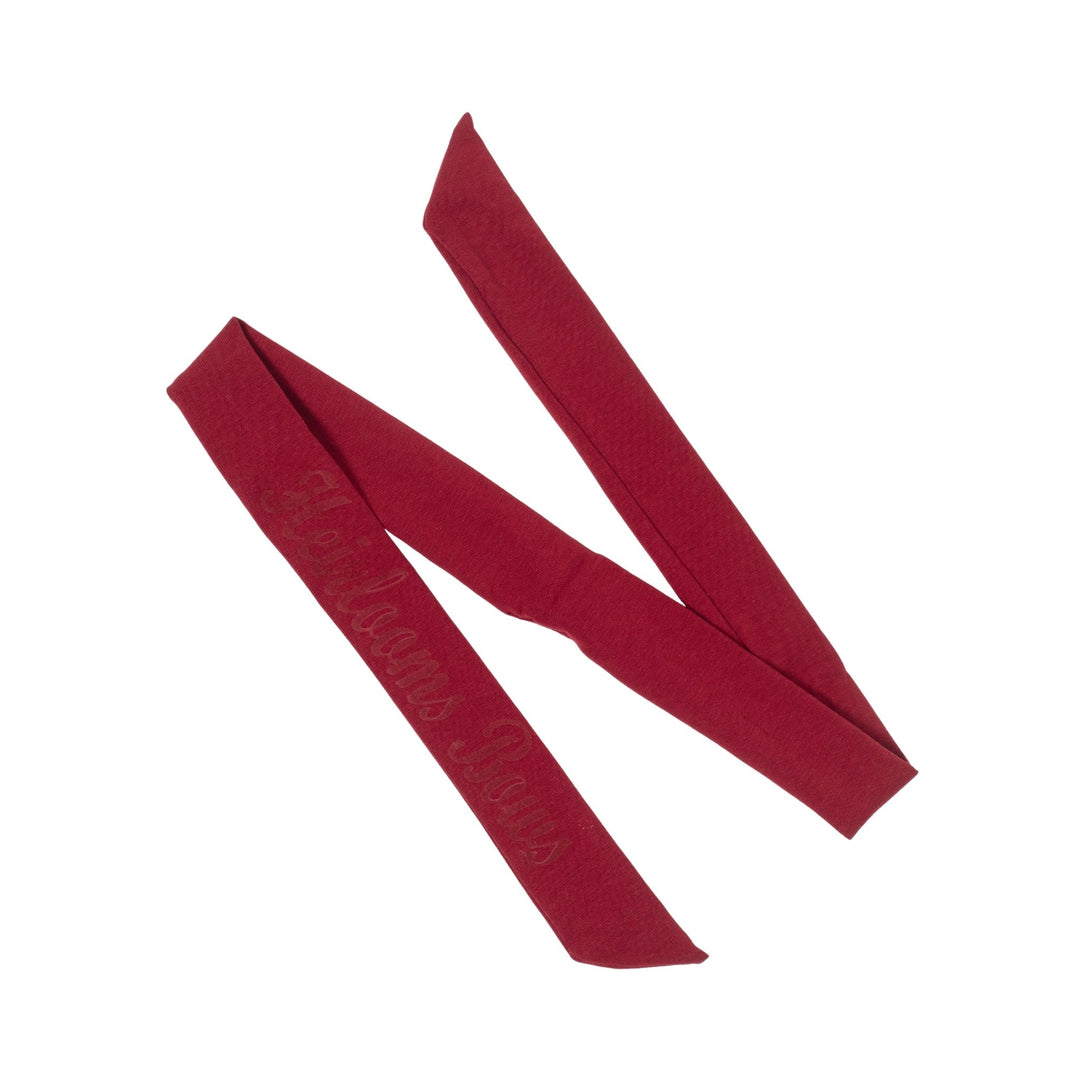 hair tie flocked logo