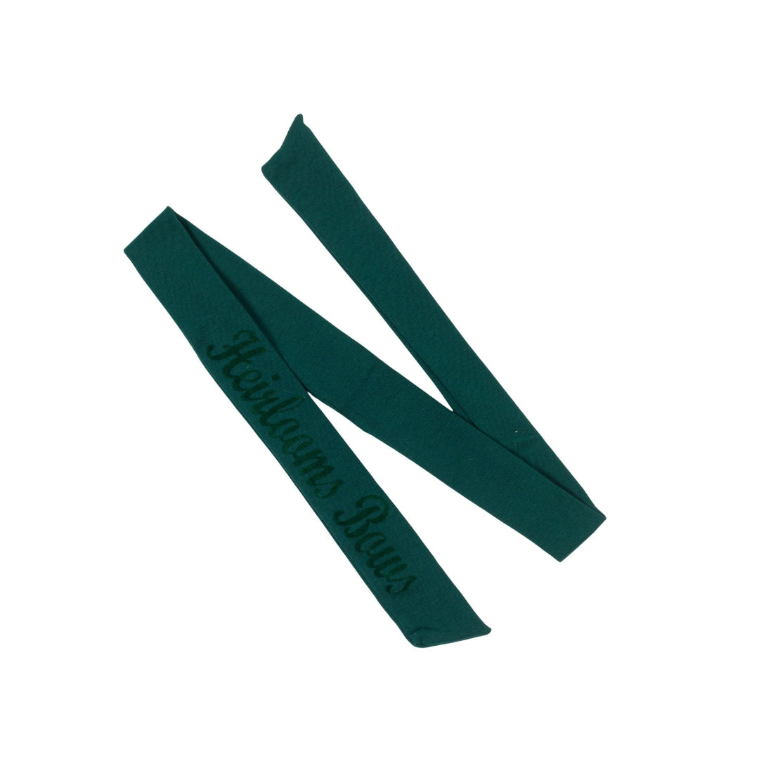hair tie flocked logo