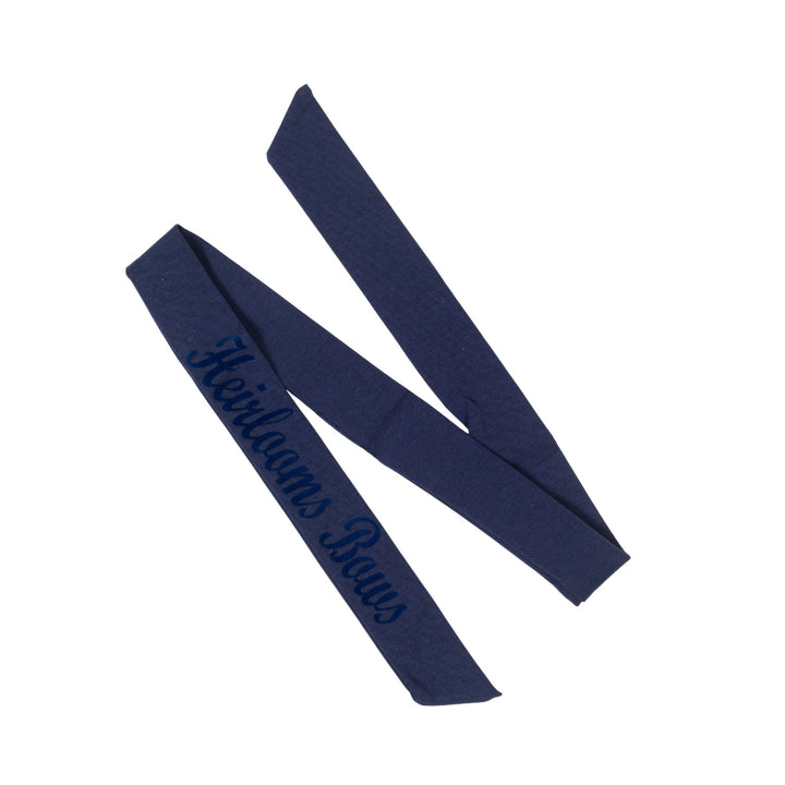 hair tie flocked logo