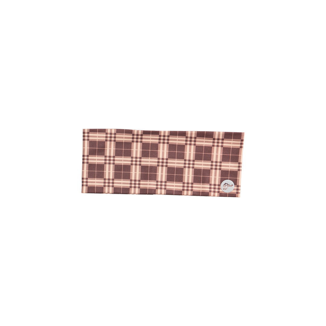 headwrap mesh plaid