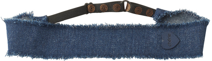 sweatband denim fringe heart soft adjustable