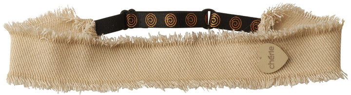 sweatband denim fringe heart soft adjustable