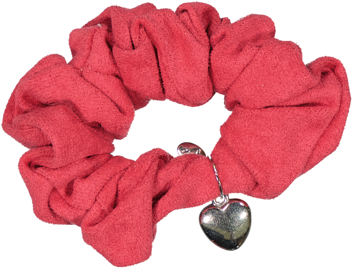 pony scrunchie heart charm bow