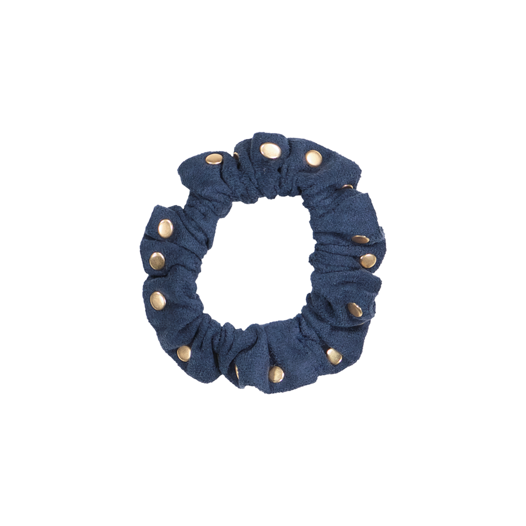 pony scrunchie suede nailheads narrow