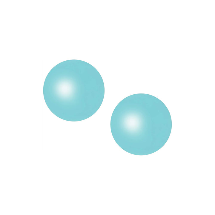 earring stud flat pearl