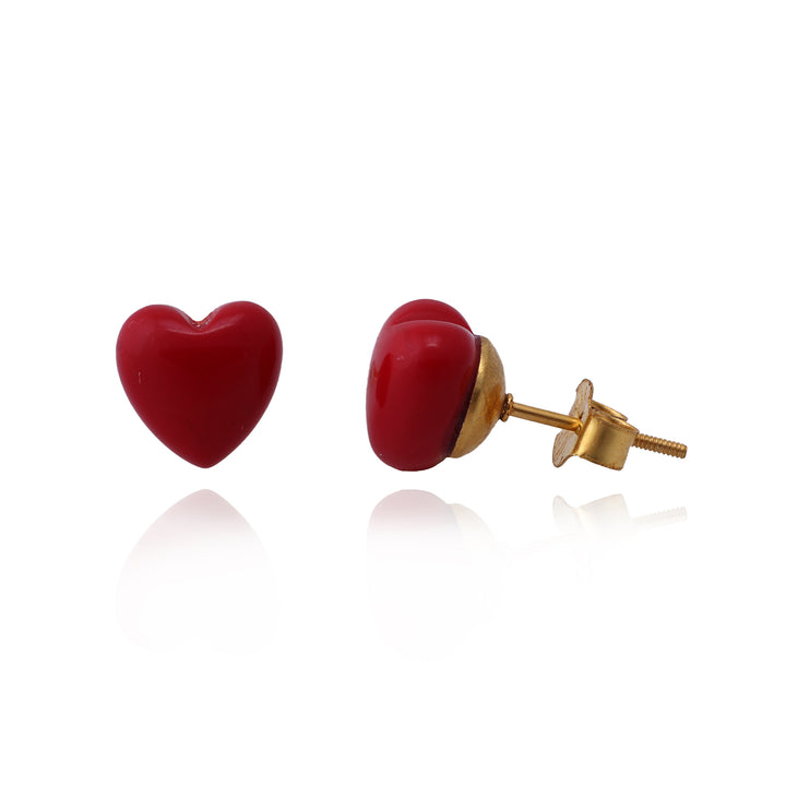 earring stud heart