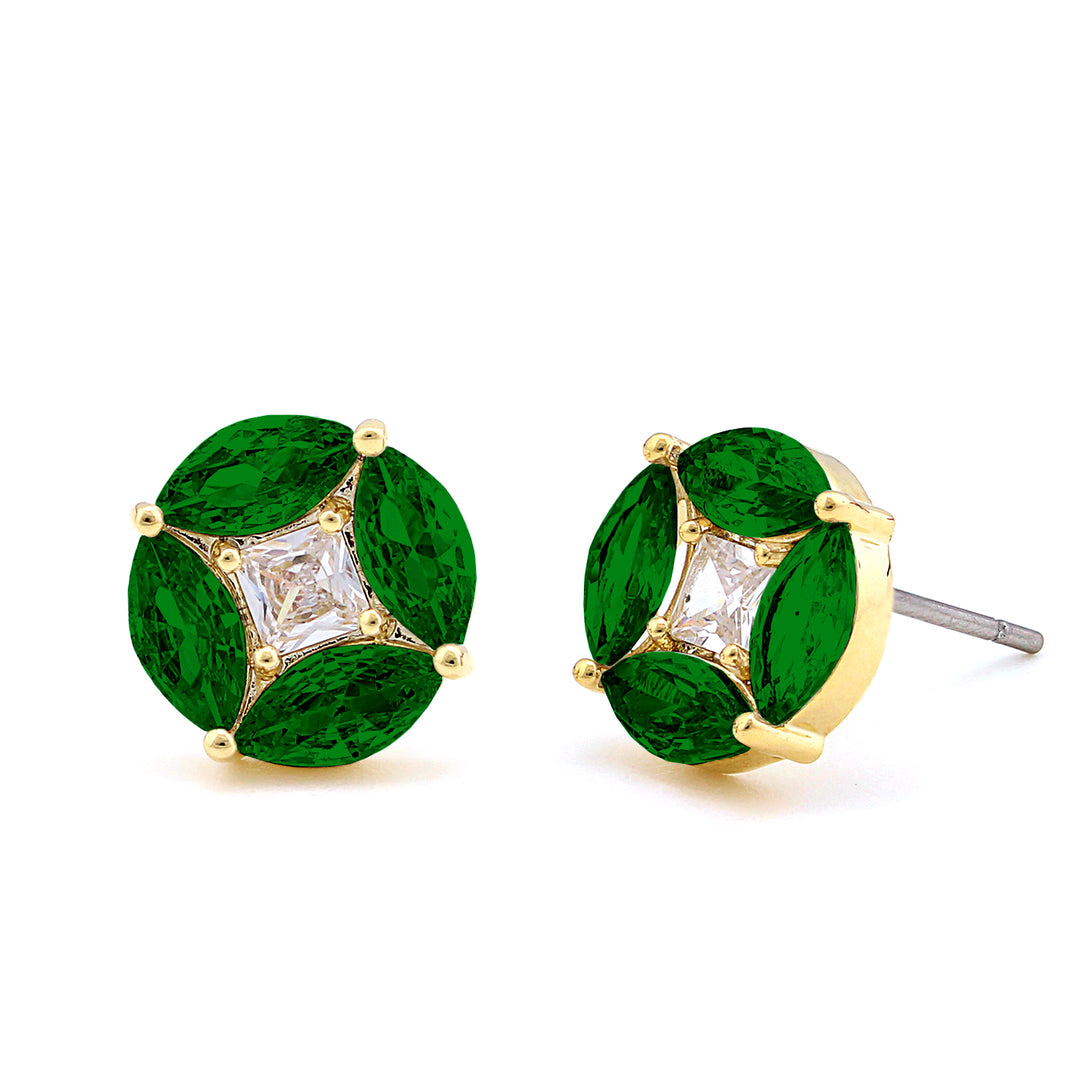 earring stud round medallion