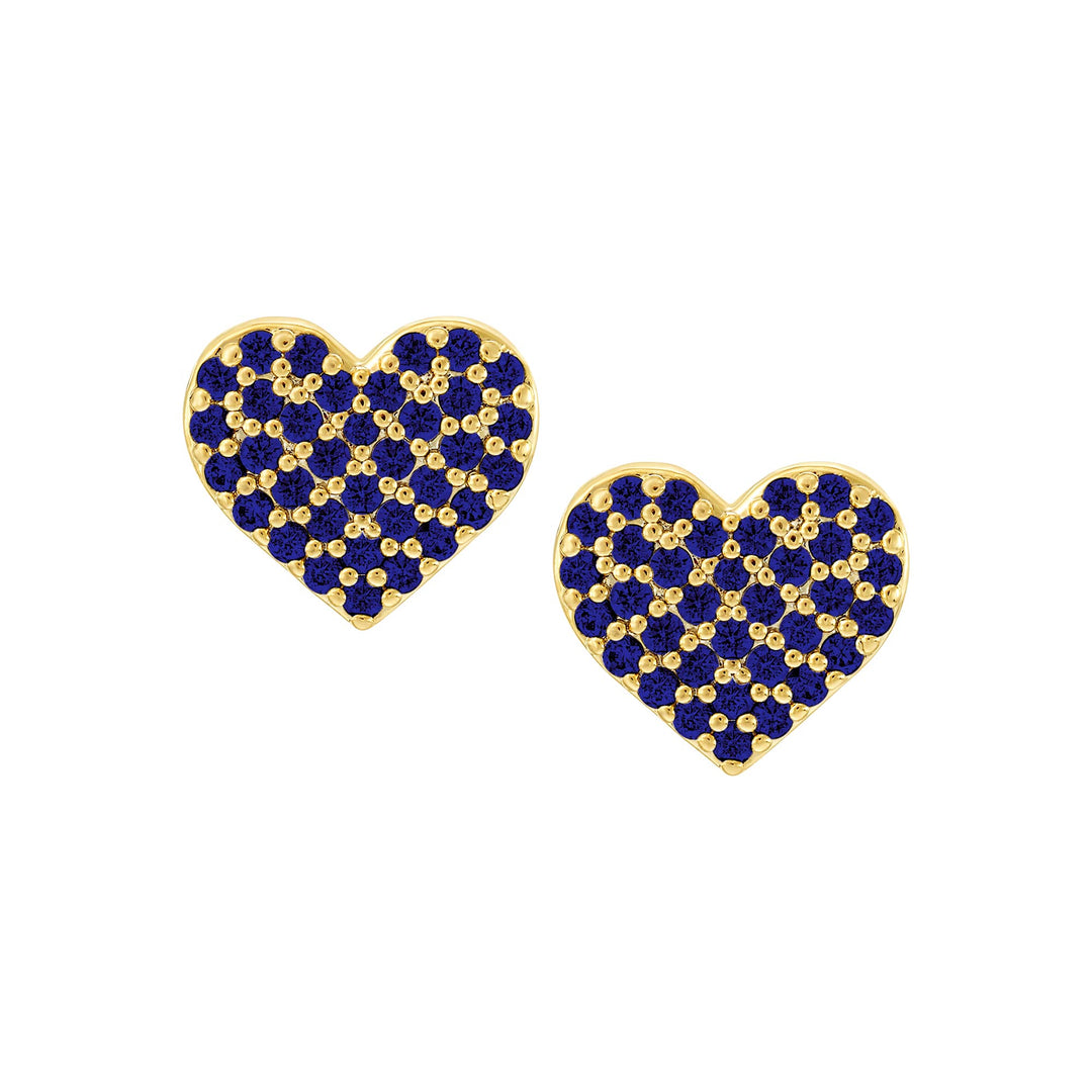 earring stud pave baby heart