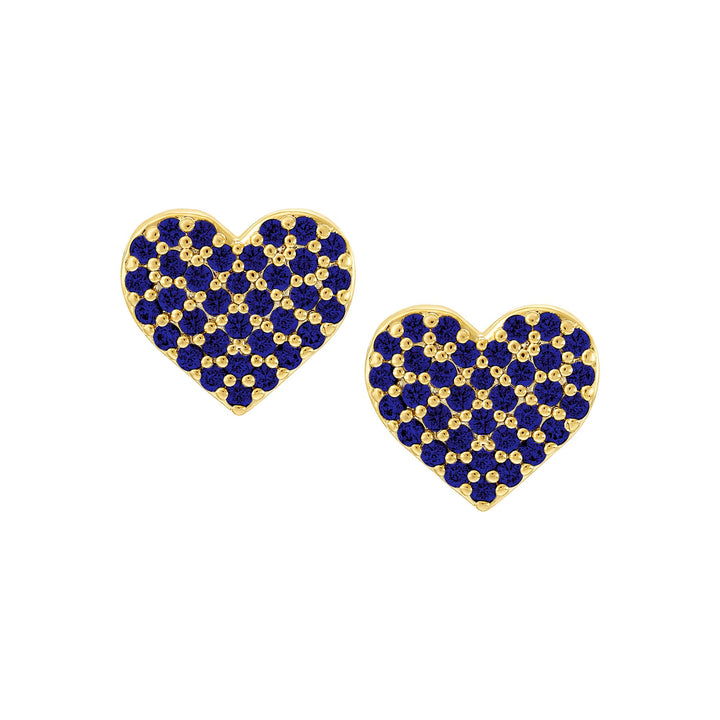 earring stud pave baby heart