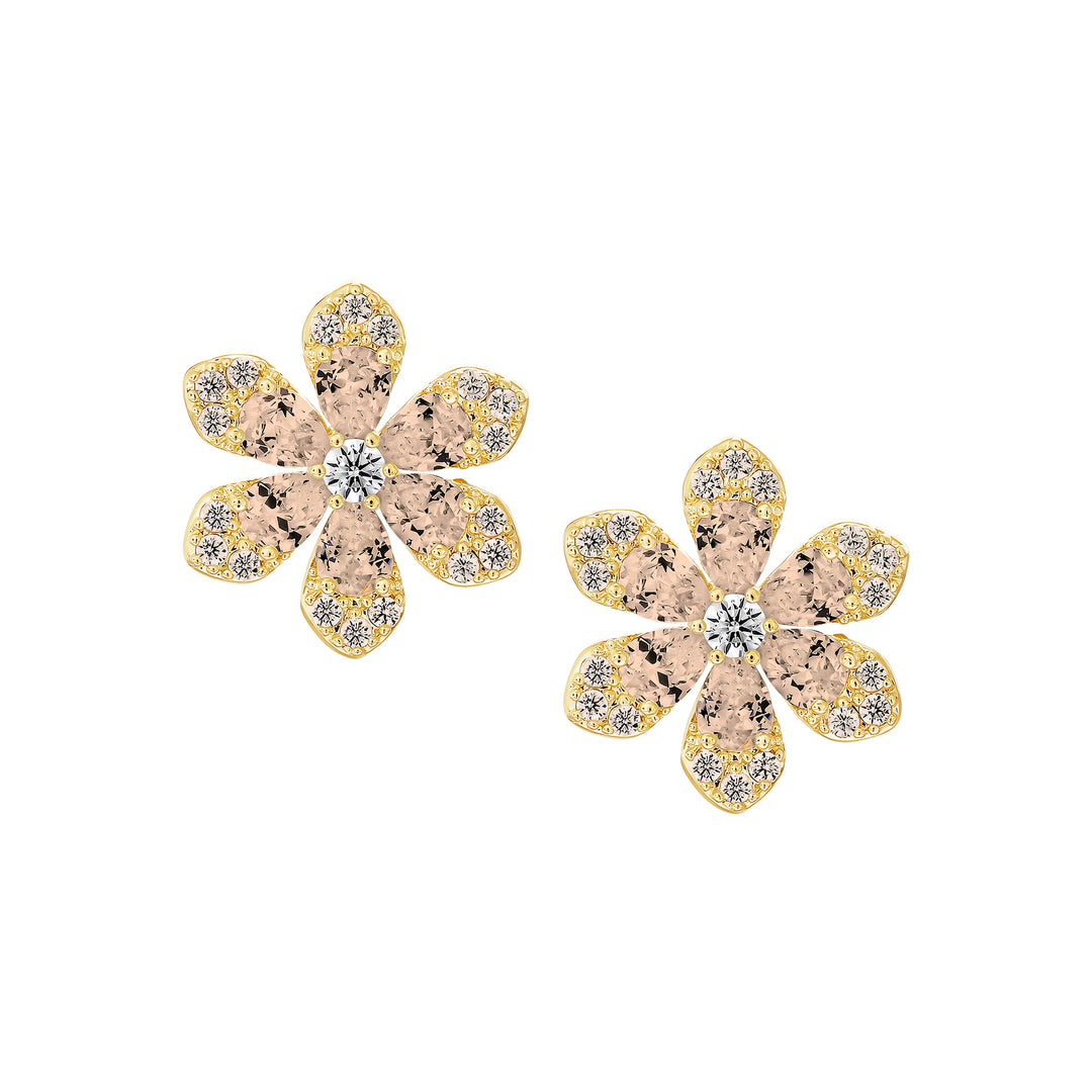earring stud honeycomb heart