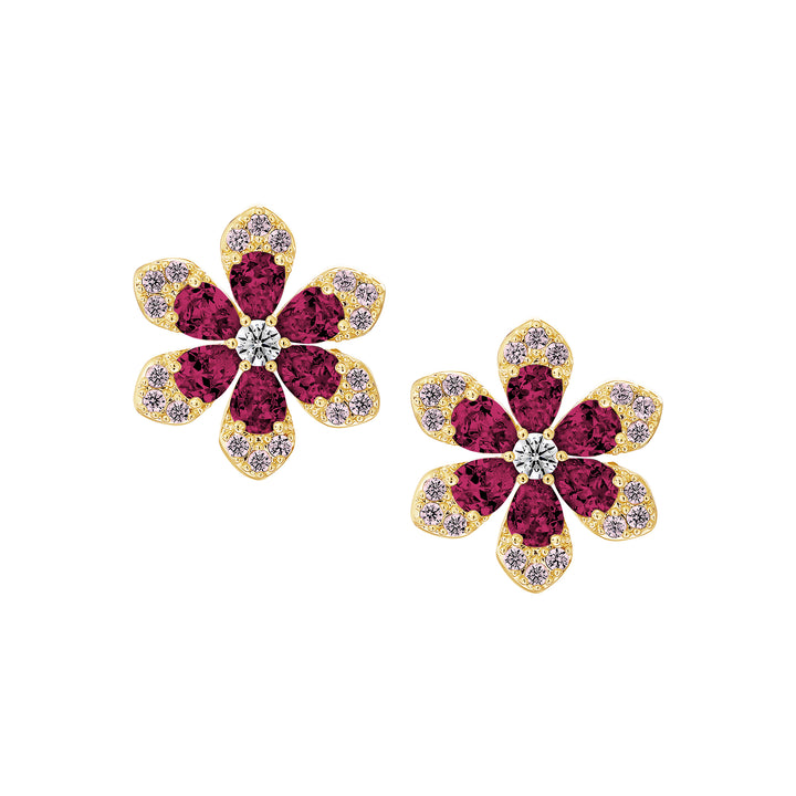 earring stud honeycomb heart