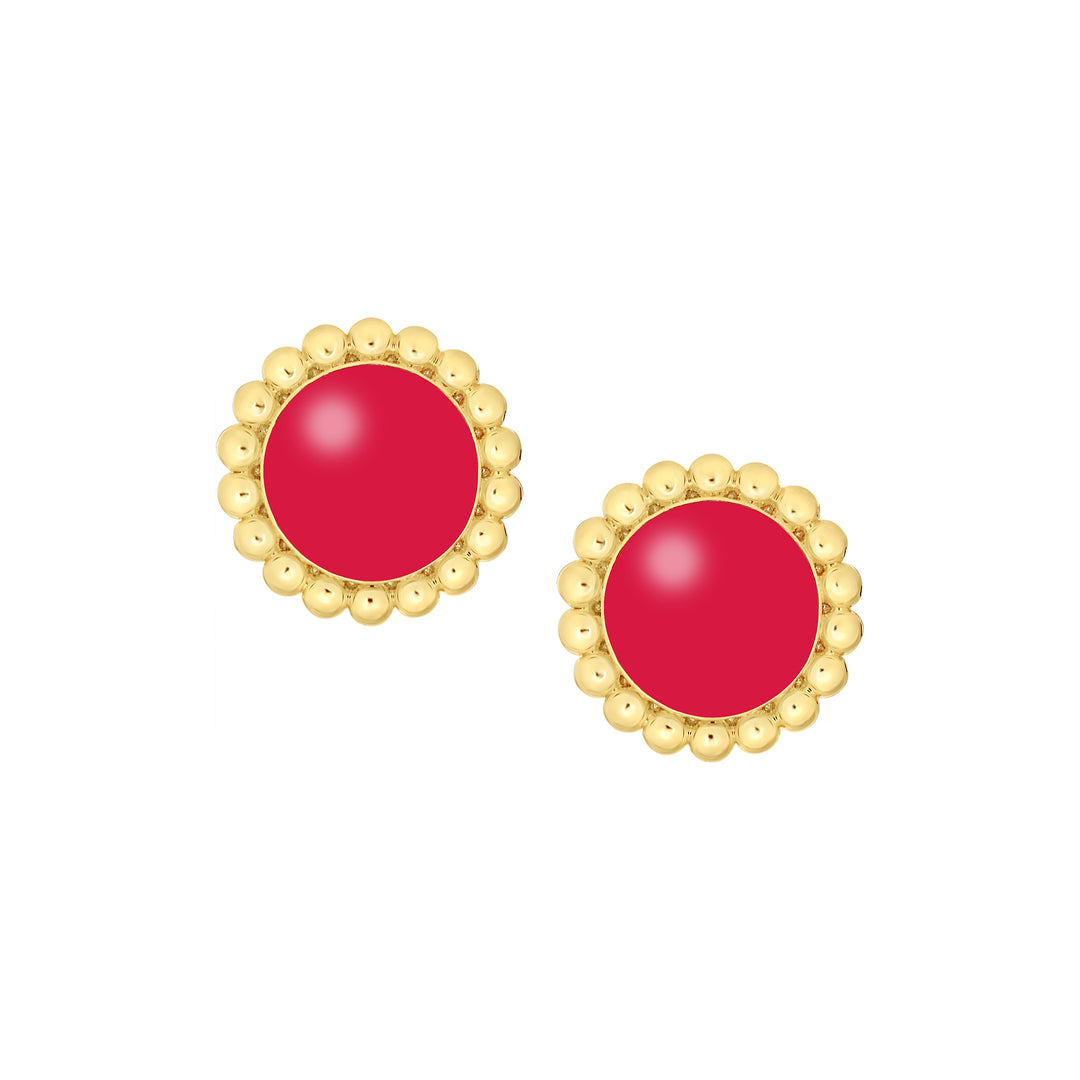 earring enamel button stud