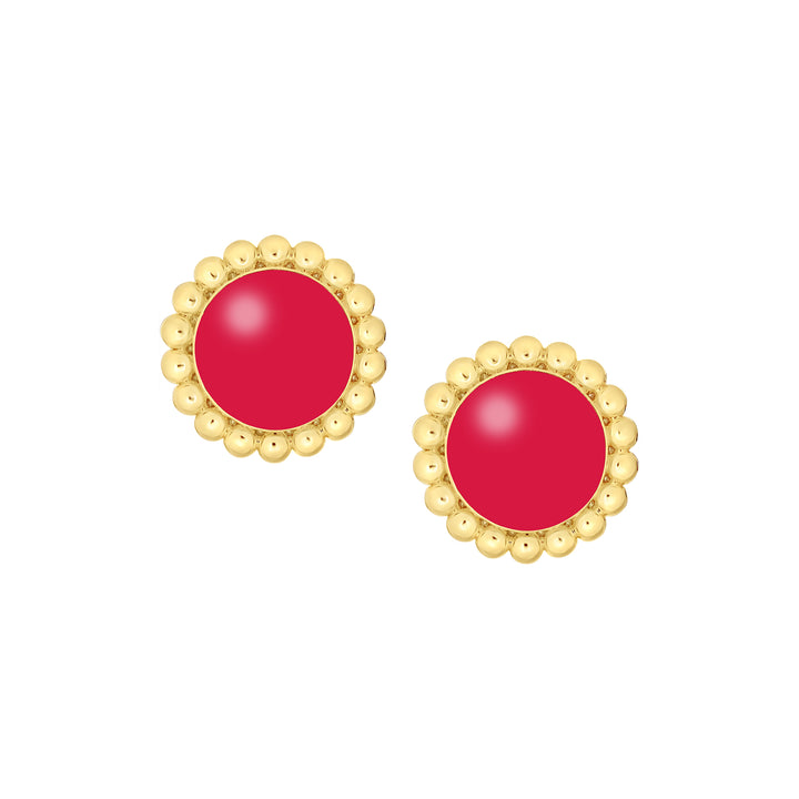 earring enamel button stud
