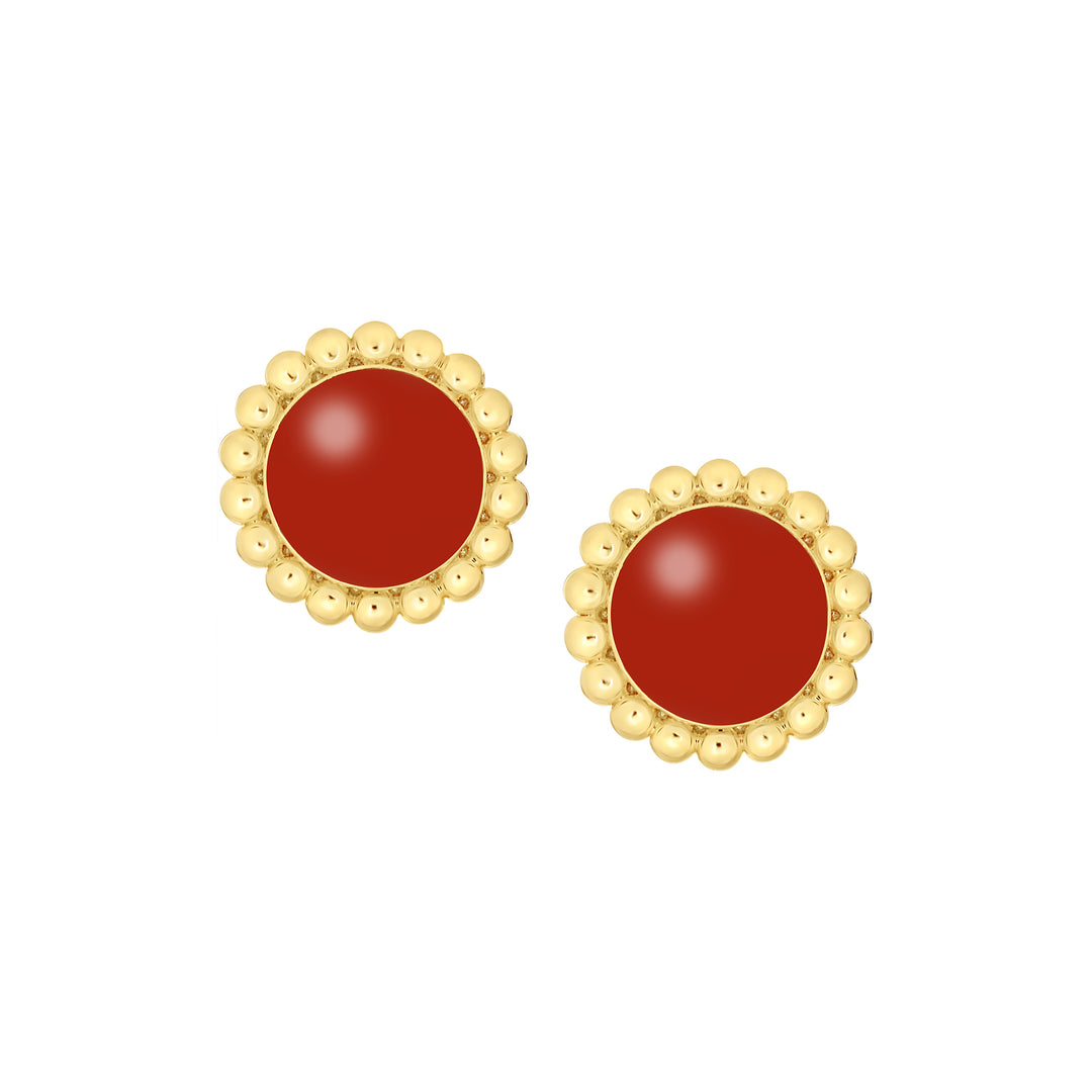 earring enamel button stud