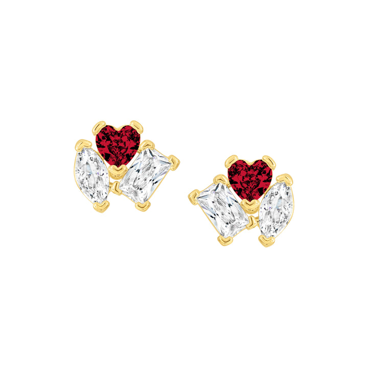 earing stud baguette stones spinner