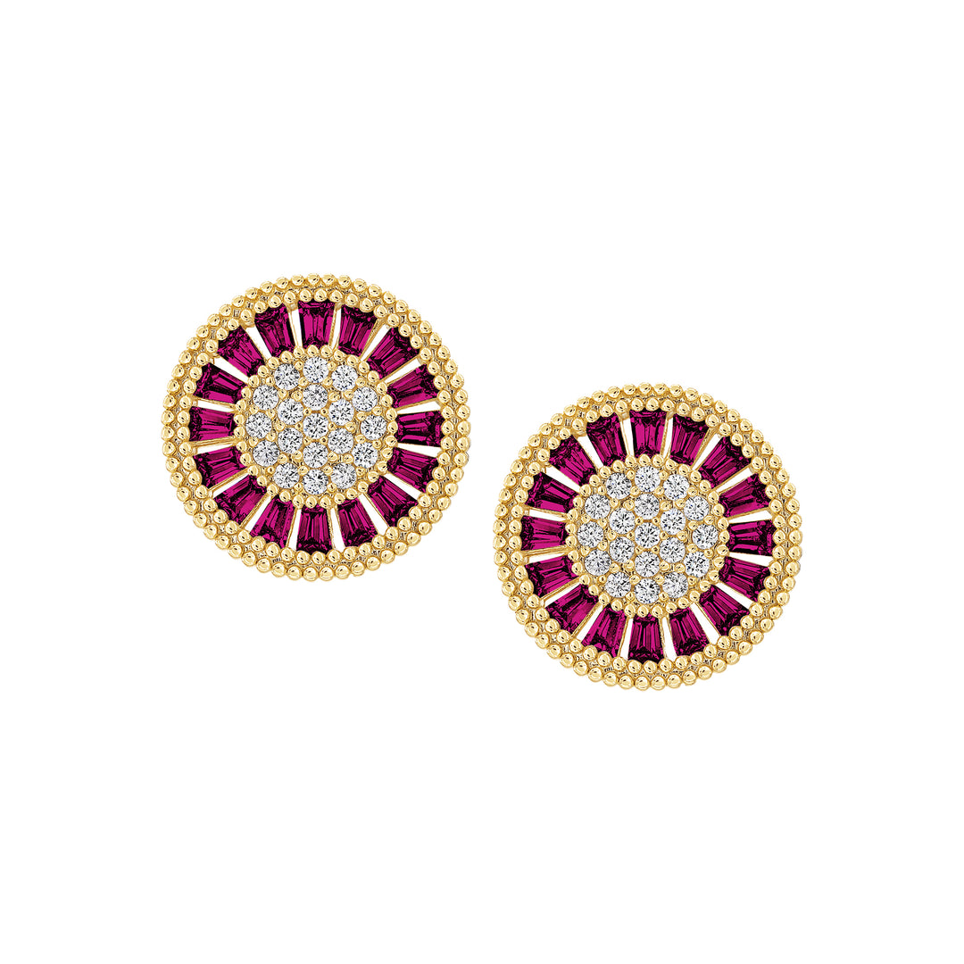 earring stud diverse shapes cluster
