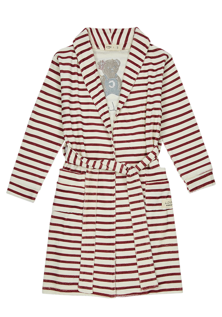 robe striped teddy