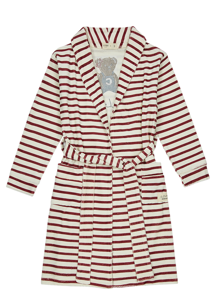 robe striped teddy