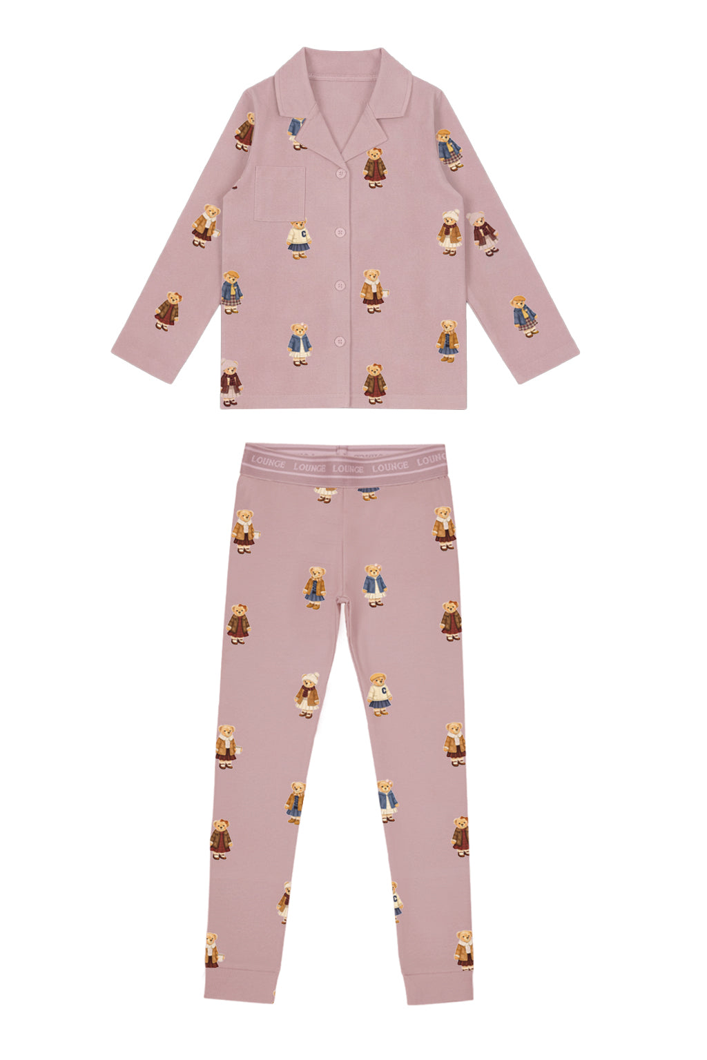 pajamas 2 piece teddy grandpa