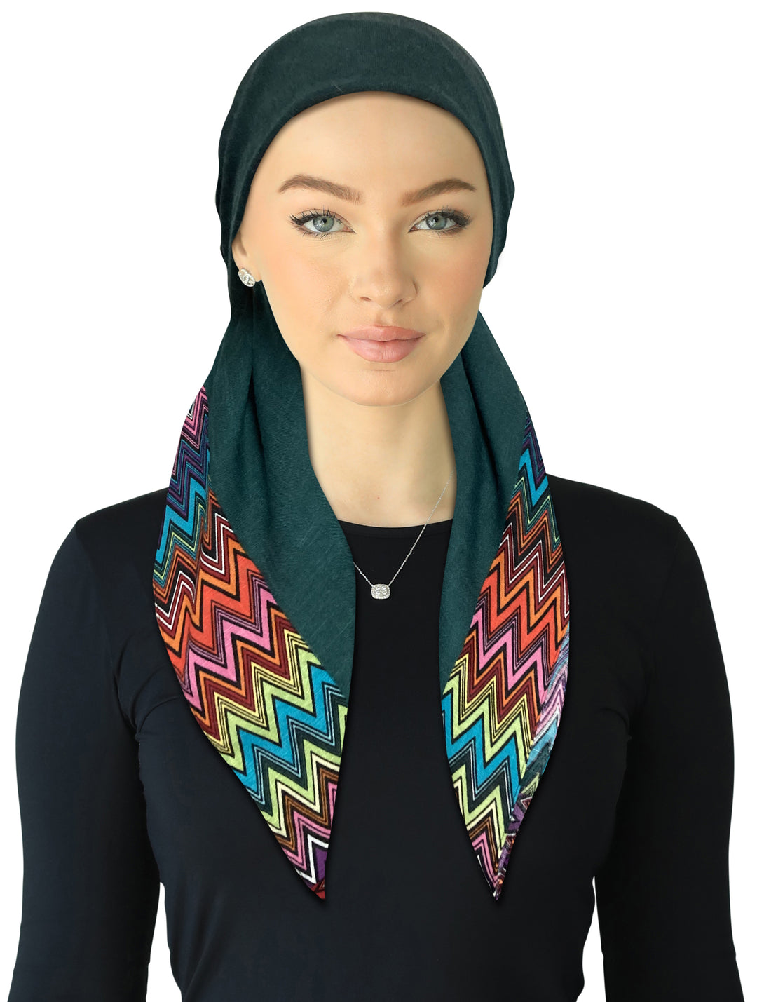 headscarf open chevron color