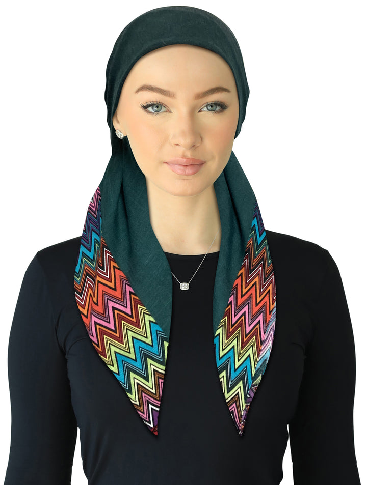 headscarf open chevron color