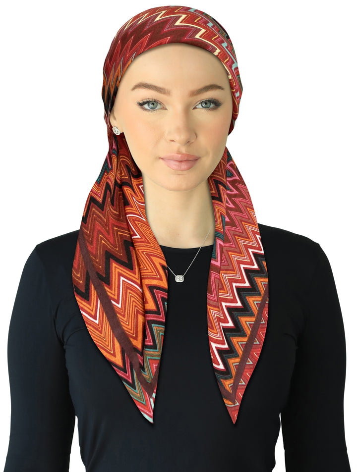 headscarf open chevron color