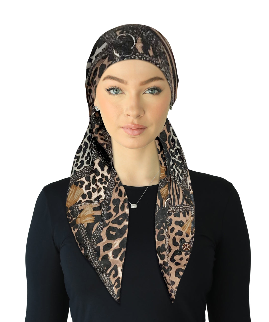 headscarf_open open back adjustable pre-tied scarf
