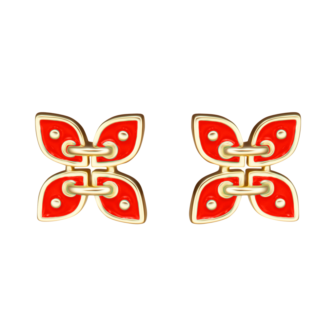 earring button shaped stud