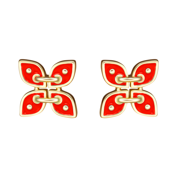 earring button shaped stud