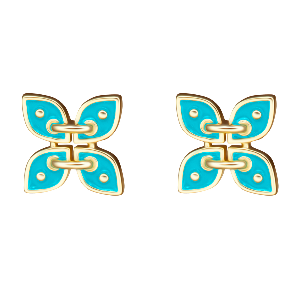 earring button shaped stud