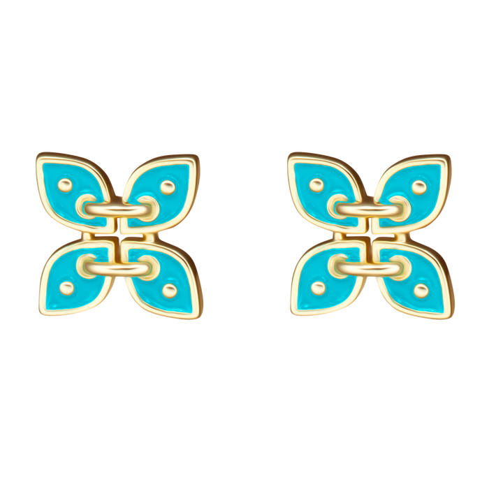 earring button shaped stud
