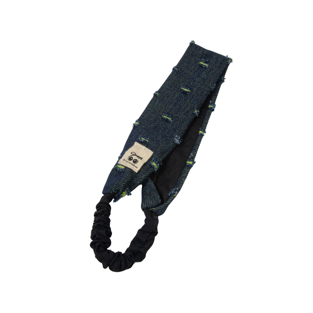 sweatband fray denim