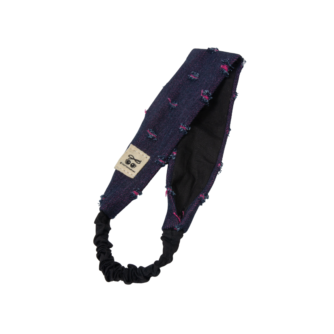 sweatband fray denim