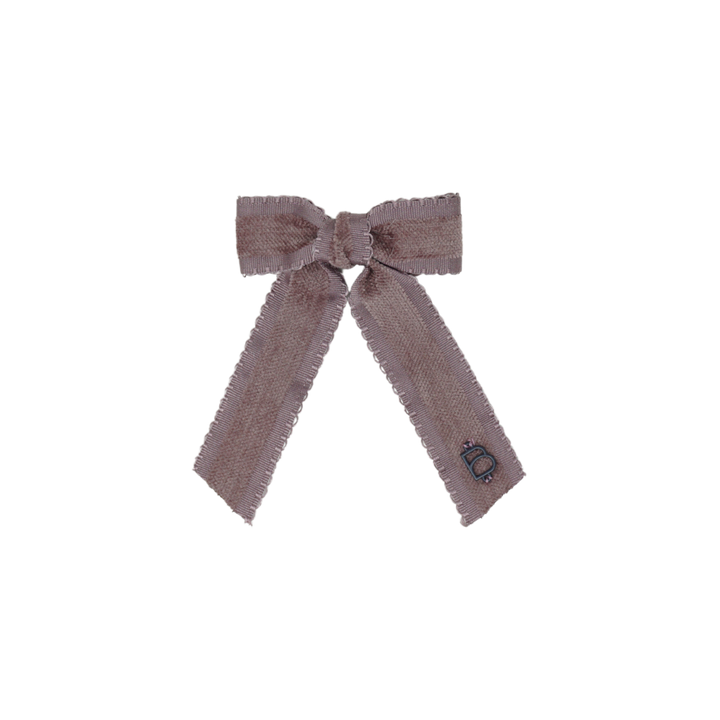 clip bow scallop edged grosgrain velvet