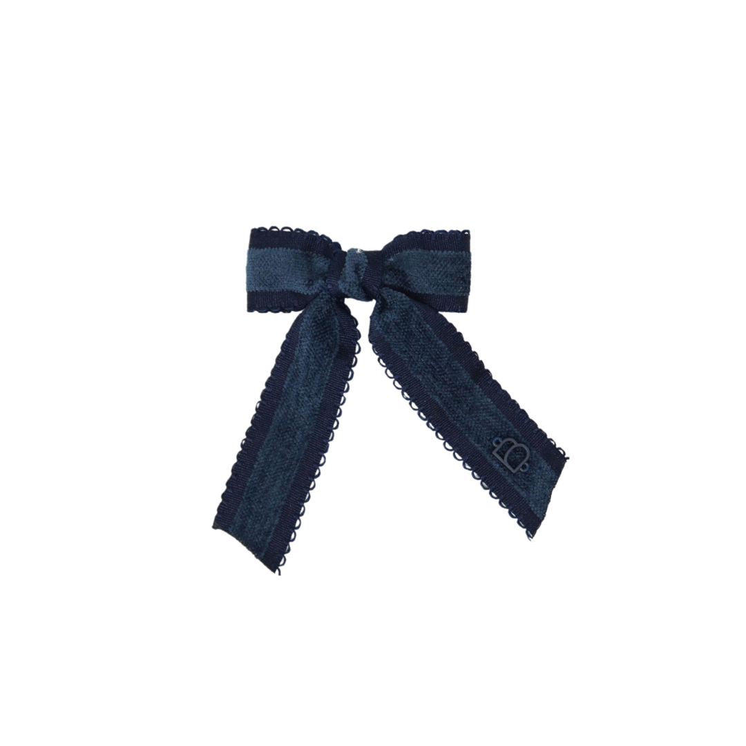 clip bow scallop edged grosgrain velvet