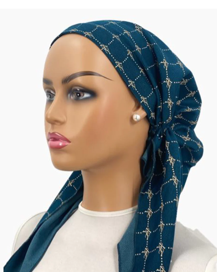 headscarf monogram denim