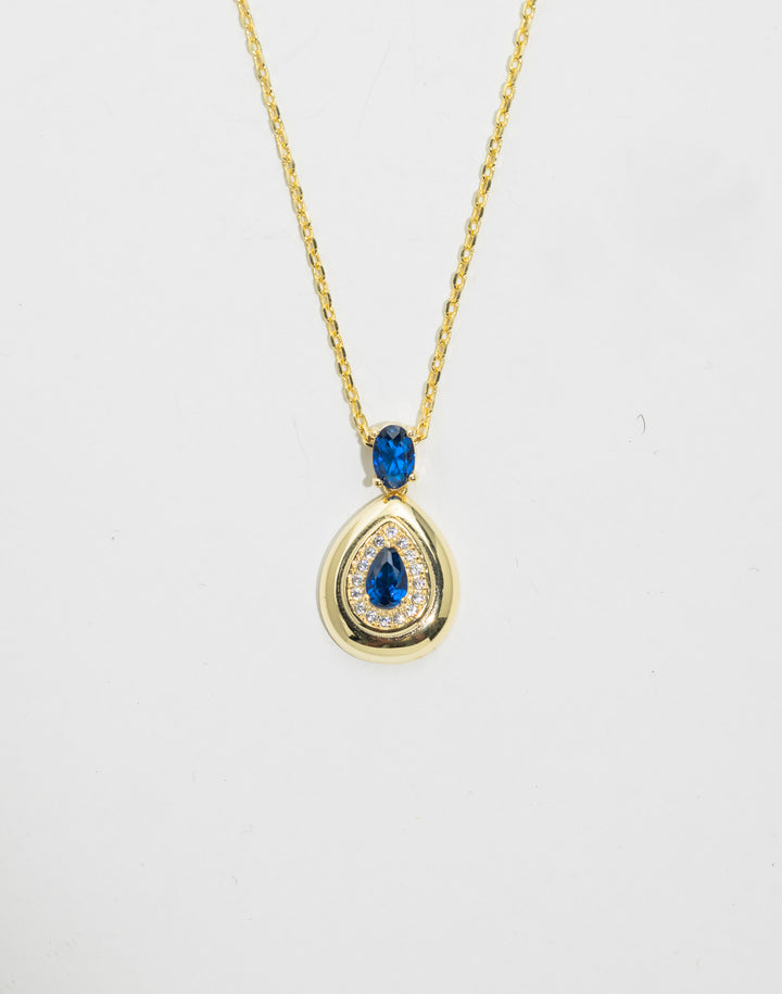 necklace teardrop stone