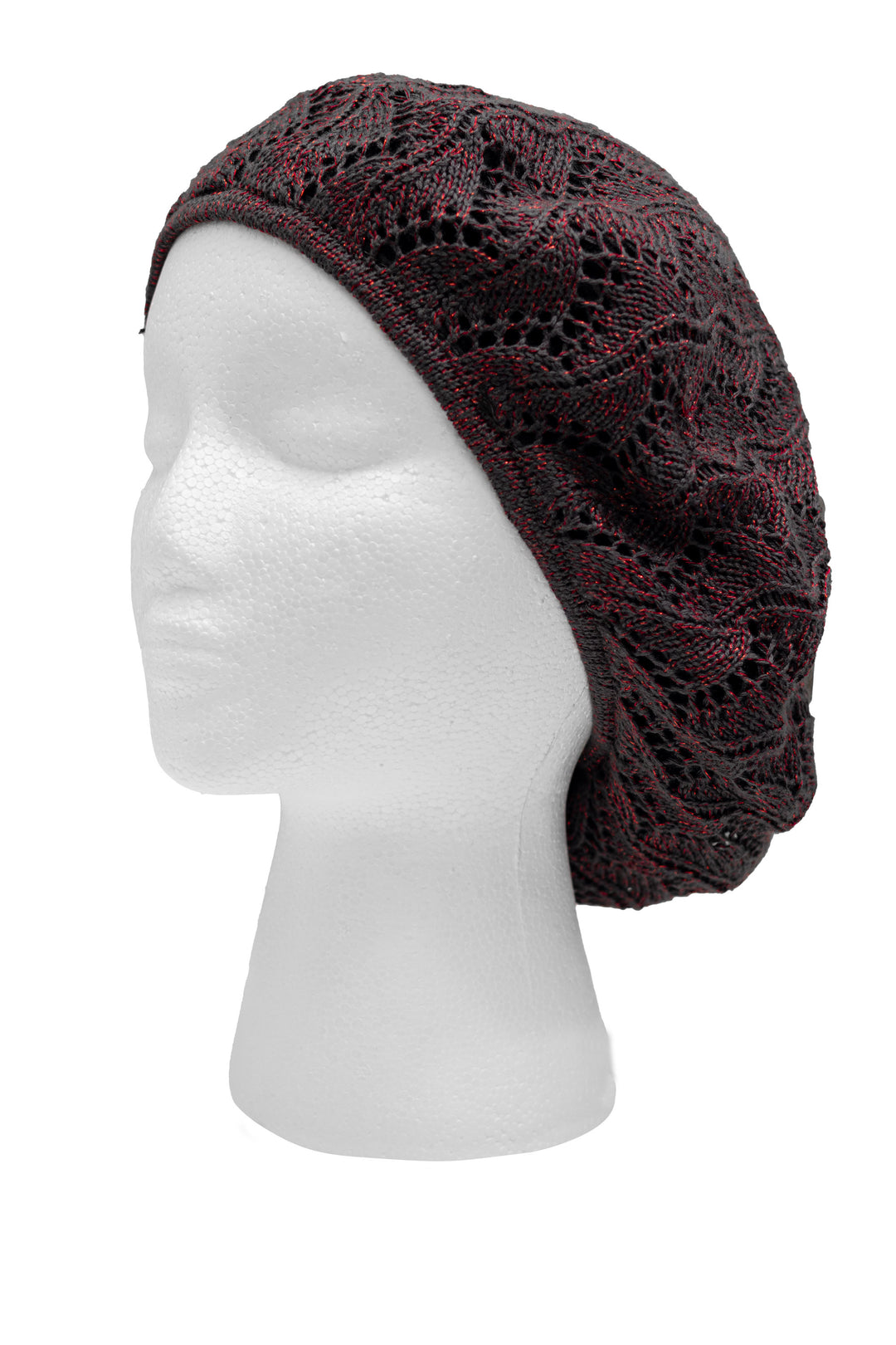 snood lightweight  diamond knit lurex