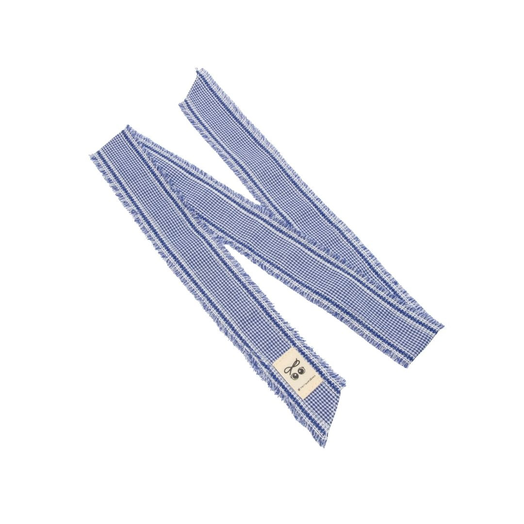 hair tie pin stripe and gingham with edge