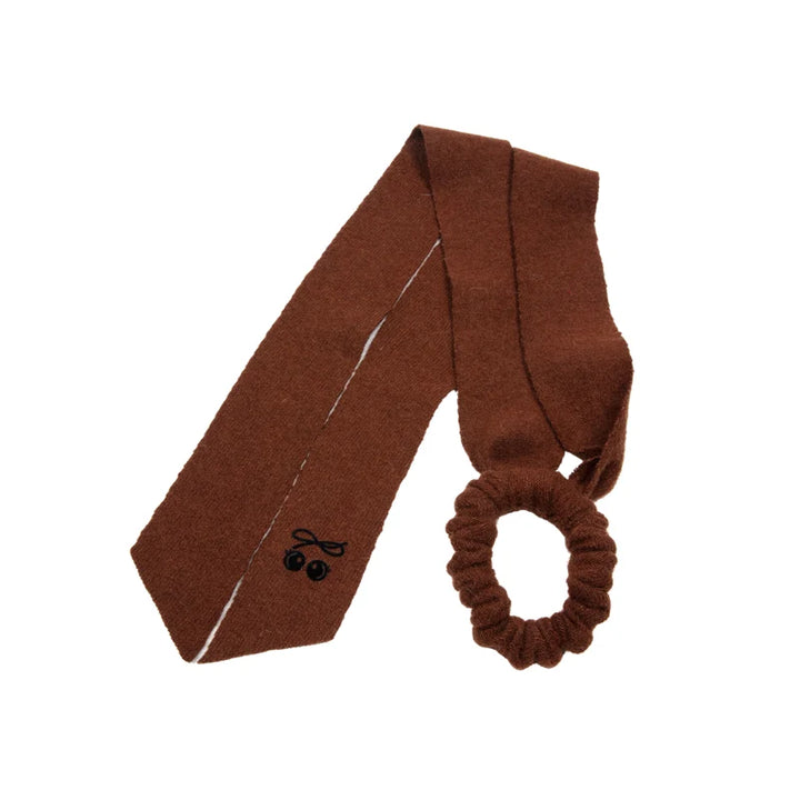 pony brushed wool tie scrunchy